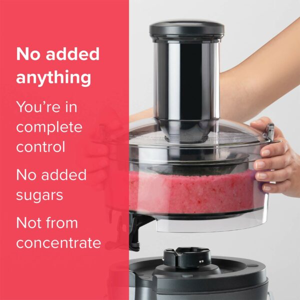 nutribullet 800W Centrifugal Juicer - 8 Piece Set - 1.5L Pulp Basin & 800ml Juicer Pitcher - Two Speeds, Wide 3" Chute, No-Drip Spout & Dishwasher Safe - Juice Tough Fruits and Vegetables With Ease