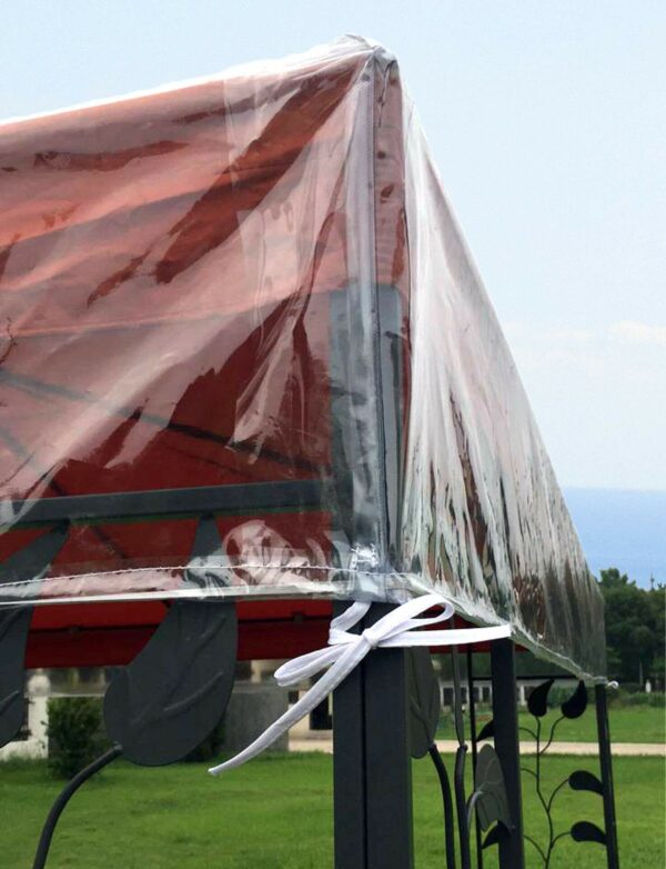 QUICK STAR Gazebo Protective Cover 3 x 3 m Waterproof Transparent Weather Protection