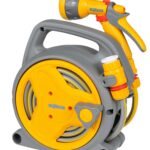 HOZELOCK - Mini Reel "Pico Reel" 10m : Ideal for Patios, Balconies and Small Gardens, Compact Streamlined Reel, Effortless Rewinding, Supplied with 1 Multi Spray Gun: Ready to Use [2425 0000]