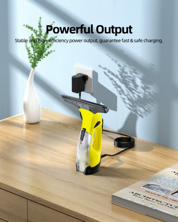 5.5V Charger Fit for Karcher Window Vac Cleaner WV1, WV2, WV5, WV55, WV60, WV70, WV75, WV1 Plus, WV2 Plus, WV60 Plus, WV75 Plus, WV5 Premium, WV Classic Window Vacuum Cleaner Power Cord