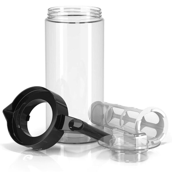 Coffee Gator Cold Brew Coffee Maker - 1.4L Iced Tea and Cold Brew Maker and Pitcher w/Glass Carafe, Filter, Funnel & Measuring Scoop - Grey