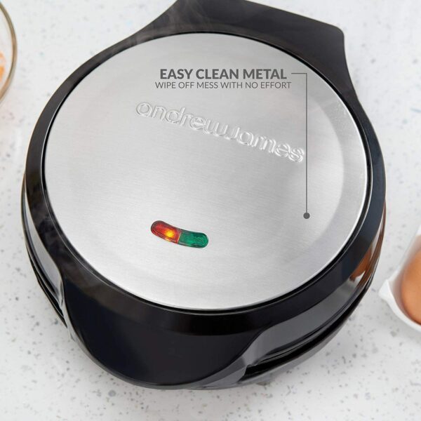 Andrew James Omelette Maker, Electric Omelette Maker Non-stick, Omelette Pan Dual Compartment, Omelettes and Eggs, Deep Non-Stick Omelette Pan, Cool Touch, Cord Storage, Power Ready Lights