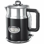 Russell Hobbs 21671-70 Retro Ribbon Electric Kettle Classic noir-21671-70, Stainless Steel, 2400 W, 1.7 liters, Black