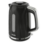 Breville Bold Black Electric Kettle | 1.7L | 3kW Fast Boil | Black & Silver Chrome [VKT221]
