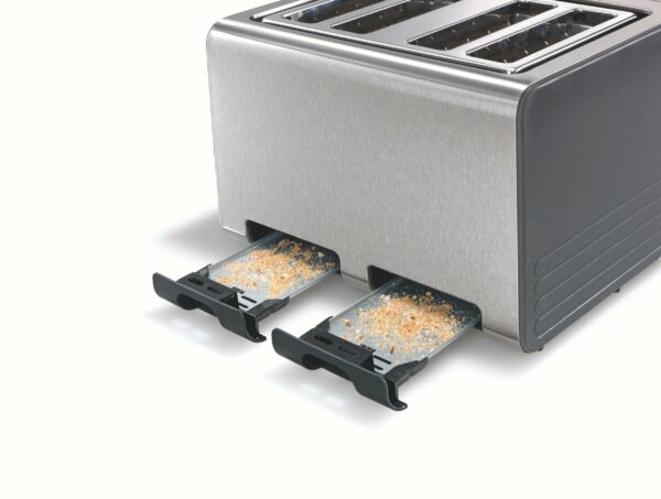 Bosch TAT7S45 toaster 4 slice(s) 1800 W Black, Stainless steel