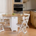 Santos Butterfly Dining Set in White/Distressed Waxed Pine