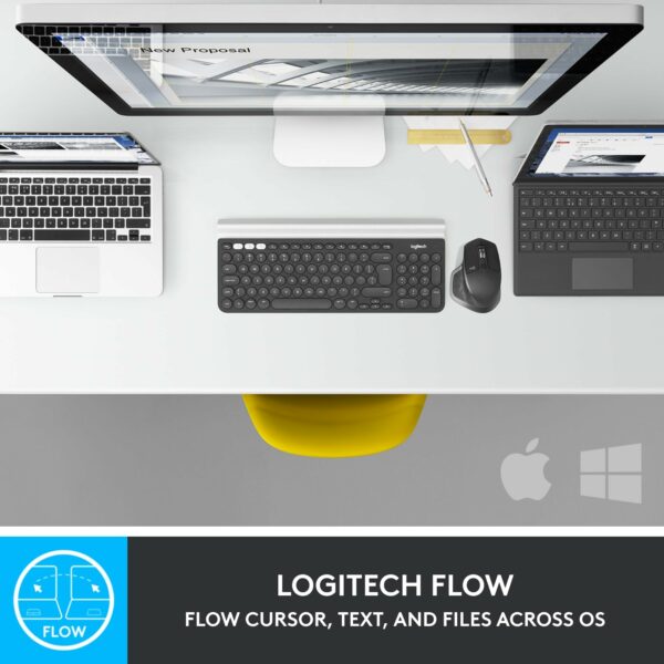 Logitech MX Master 2S Bluetooth Edition Wireless Mouse, Multi-Surface, Hyper-Fast Scrolling, Ergonomic, Rechargeable, Connects Up to 3 Mac/PC Computers - Graphite