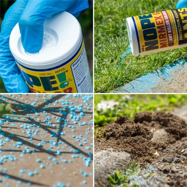 NOPE! Ant Killer Bait Powder 500g for Indoors and Outdoors | Targeted Ant Nest Killer for Mess-Free Elimination | Micro-Encapsulated Delayed-Action Blue Bait Targets Every Stage of Ant Lifecycle