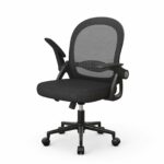 Home Office Chair Ergonomic Desk Chair Swivel Computer Chair Mid-Back Mesh Chair with Flip-up Armrests