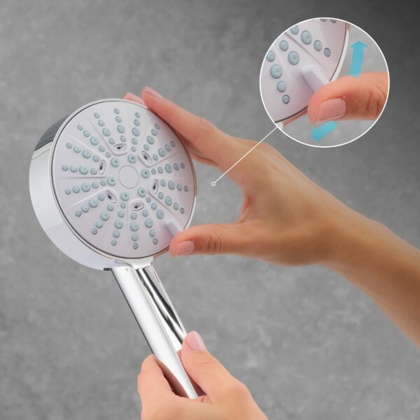 Mira Showers Beat Shower Head Handheld Shower Head 4 Spray Shower Head 110 mm Chrome 1.1605.237