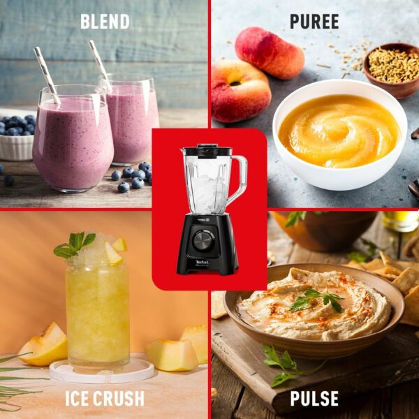 Tefal BL420840 Blendforce II Blender with Plastic Jug, 600 W, 1.5 liters, Black