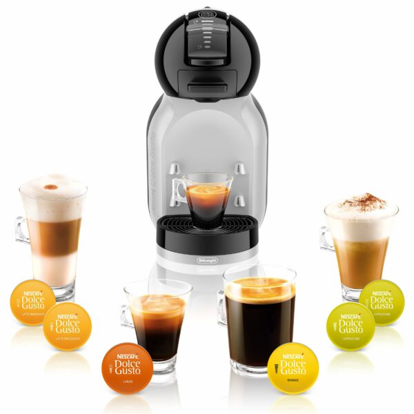 Nescafé Dolce Gusto by De'Longhi Mini Me EDG155.BG Pod Coffee Machine And Other Automaic Drinks - Black & Artic Grey