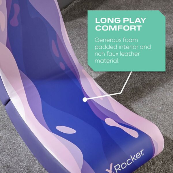 X-Rocker Video Rocker Kids Gaming Chair Foldable Floor Rocker for Kids and Juniors, Low Folding Rocking Seat, Rocking Chair for Gaming, Console Gaming Chair for Kids - Lava Edition - Pink, 2022084