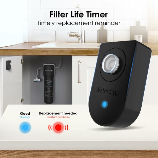 Waterdrop 10UA Under Sink Water Filter, 30,000 Liters High Capacity Water Filter System, NSF/ANSI 42 Certified,Reduce PFAS, PFOA/PFOS, Reduce Lead, Chlorine, Bad Taste, Odor