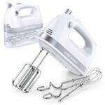 Lord Eagle Hand Mixer Electric Whisk, 400W Power Handheld Mixer for Baking Cake Egg Cream Food Beater, Turbo Boost/Self-Control Speed + 5 Speed + Eject Button + 5 Accessories