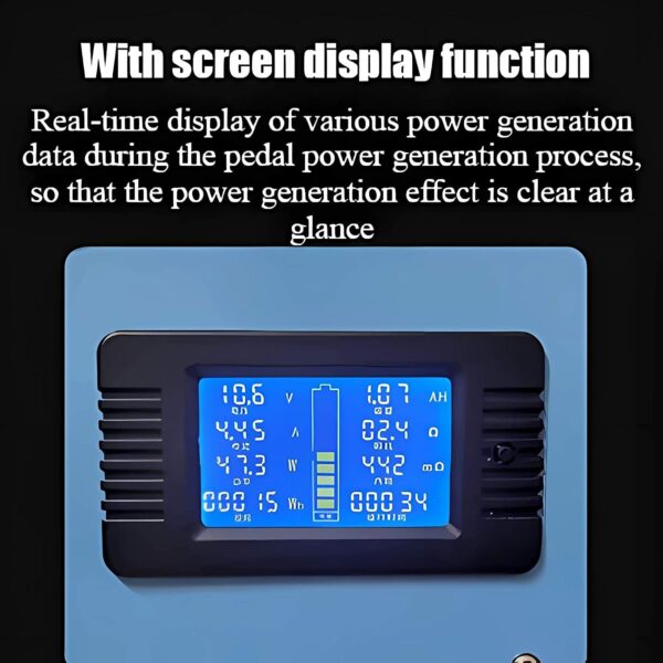 Pedal Generator,350W DC USB Fast Charge Output Hand Crank Generator with Super Bright Light, Fitness Electric Trainer Spinning Bike Rehabilitation Training Device, for Outdoor Emergency Power Supply