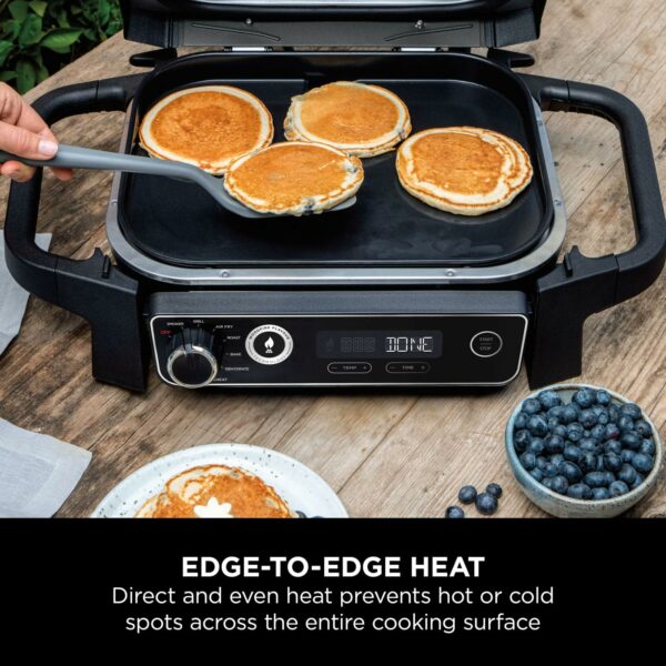 Ninja Woodfire Flat Plate, Compatible with Ninja Woodfire Electric BBQ Grill (OG700 Series), Ceramic Coating, Non-Stick, Insert, Official Accessory, Black, XSKGRIDPLTEUK