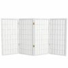 3 ft. Short Window Pane Shoji Screen - White - 4 Panels