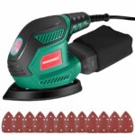 Hychika Sander for Wood 200W, Electric Sander with Dust Collector, 12PCS Sandpapers, 14000RPM Compact Electric Detail Sander