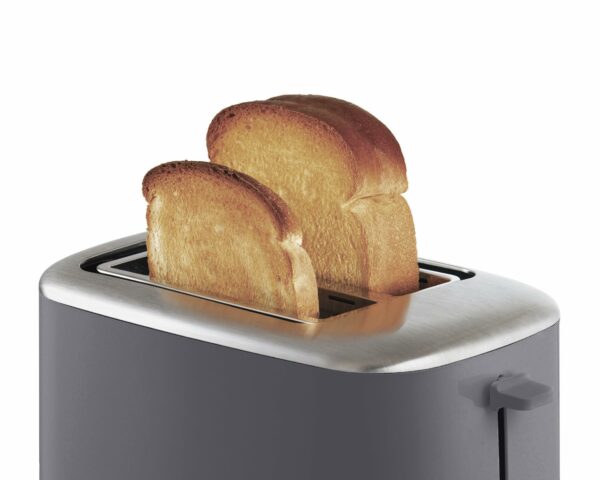 Morphy Richards Equip 2 Slice Toaster, Defrost and Reheat, Browning Controls, Variable Wide Slots, Removable Crumb Tray, Stainless Steel, 800W, Grey, 222068