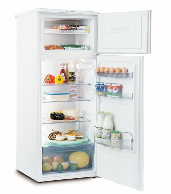 Severin KS 9793 Combi Two-Door Refrigerator, 162 L/47 L, Silver
