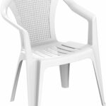 Duramax Bamboo Plastic Armrest, Indoor & Outdoor Chairs – Garden, Patio, Dining, Home & Party, Sturdy & Durable, Weatherproof & Stackable Chairs, White