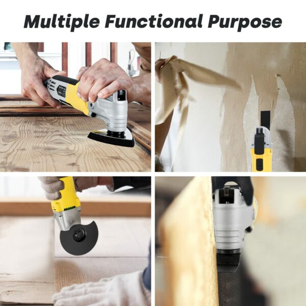 Enventor Oscillating Multi Tools, 300W 15000-22000 OPM Electric Corded Multi Tool, 6 Variable Speeds, 3°Oscillation Angle, Quick-fit Blade Design, with 28pcs Accessories for Cutting, Sanding, Scraping