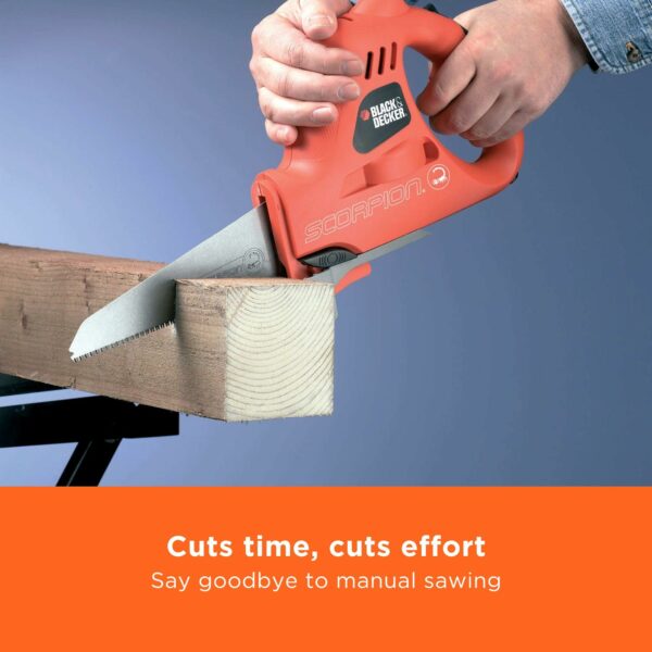 BLACK+DECKER 400W Scorpion Powered Handsaw with 3 Blades, KS890ECN-GB