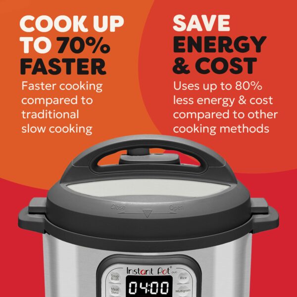 Instant Pot Duo 7-in-1 Multi-Cooker 5.7L - Brushed Stainless Steel, Large Pressure Cooker, Slow Cooker, Rice Cooker, Sauté Pan, Yoghurt Maker, Food Steamer Pot and Food Warmer, Dishwasher Safe