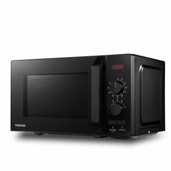 Toshiba Microwave Oven 800w 20L with 8 Auto Menus, 5 Power Levels, Mute Function, and LED Cavity Light - Black - MW2-AM20PF(BK)