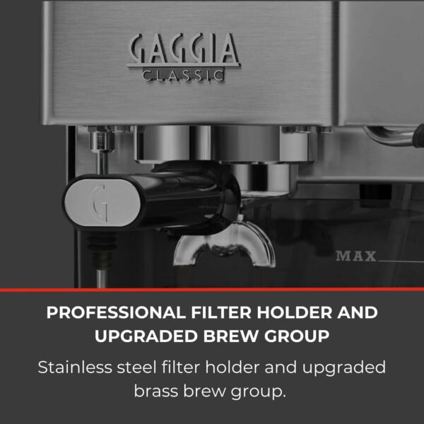 Gaggia Classic Evo Pro Manual Espresso Coffee Machine, Stainless Steel