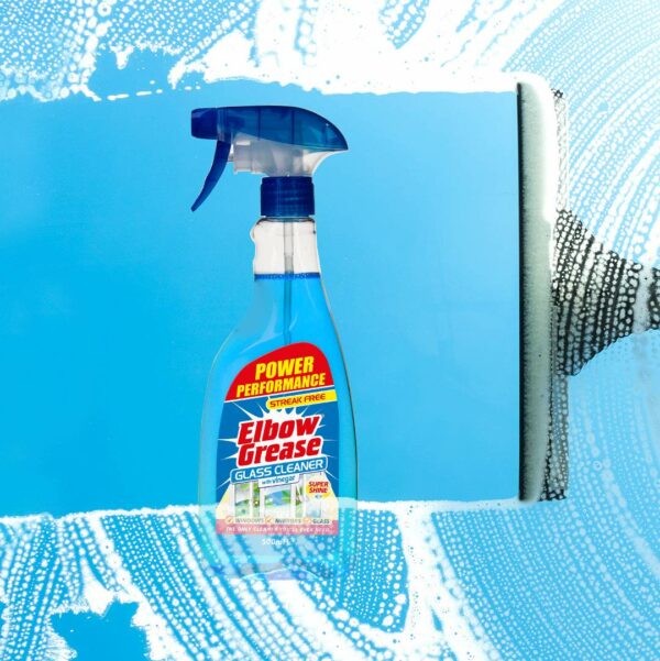 Elbow Grease Glass Cleaner with Vinegar for Windows and Mirrors, 500 ml - Window Cleaning Equipment (Pack of 1)