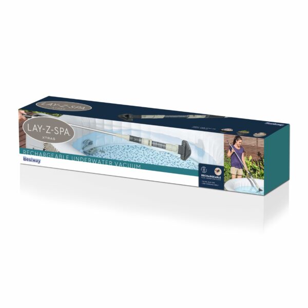 Lay-Z-Spa Underwater Rechargeable Vacuum, Wireless Cleaning Tool for Hot Tubs and Pools, Hot Tub Maintenance, Grey,60313