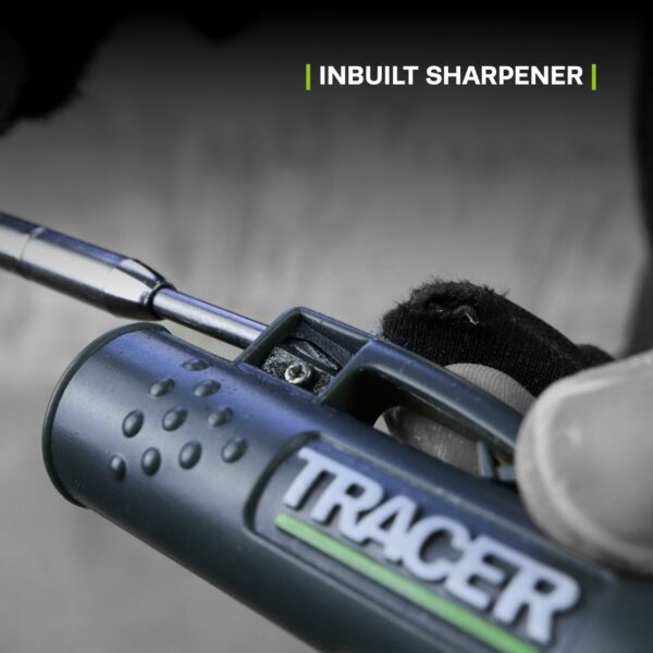Tracer Deep Hole Construction Pencil Site Holster (120mm, Extendable 2B Construction Pencil with Inbuilt Sharpener)