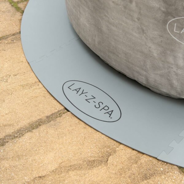 Lay-Z-Spa Round Floor Protector, 10 Piece Hot Tub Mat, Spa Accessory (Fits most models) Grey, 2.1m Diameter