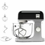Kenwood KMX754ABK Stand Mixer for Baking, Stylish Kitchen Mixer with K-beater, Dough Hook and Whisk, 5L Glass Bowl, Removable Splash Guard, 1000 W, Black