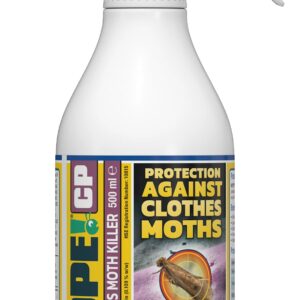 NOPE! CP Moth Killer Spray (500ml) - Fast acting, Odourless, Long-lasting Moth Repellent for Home, Wardrobe & Carpets.