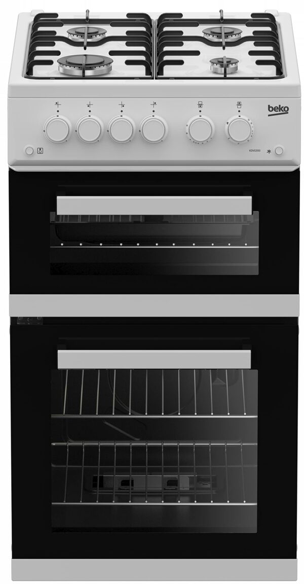 Beko KDVG593W 50cm Gas Cooker with Gas Grill - White - A+ Rated