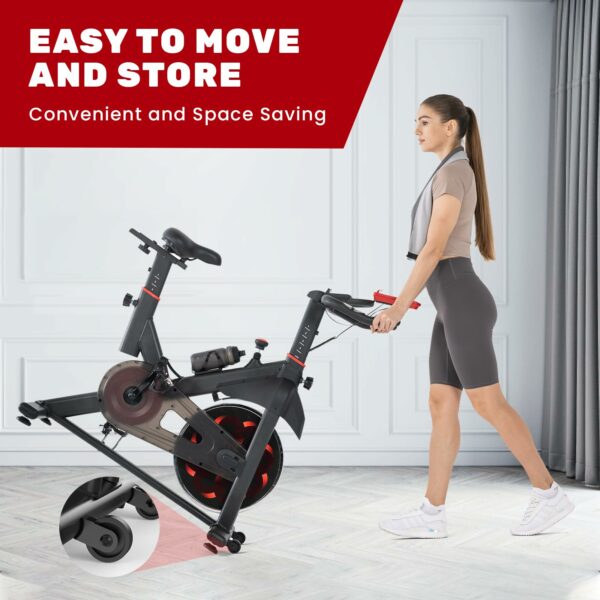 Jupgod X3 Magnetic Exercise Bike for Home Use, 12KG Flywheel Stationary Cycling Bike, LCD Monitor, Heart Rate Sensor, 80MM Steel Construction, 150KG Capacity