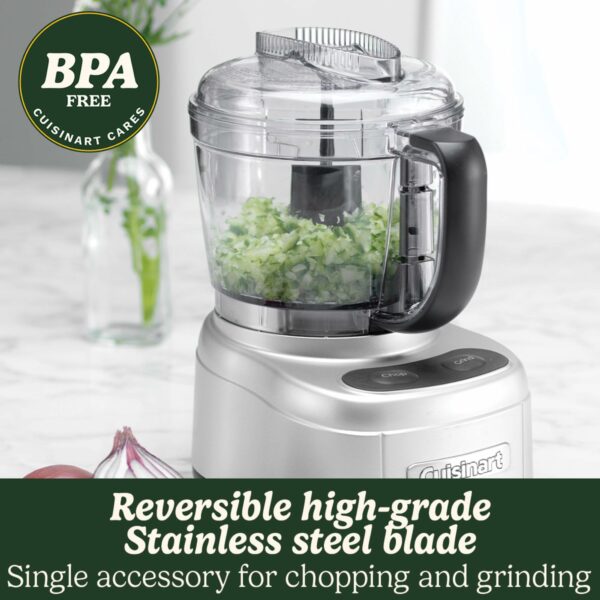 Cuisinart Mini Prep Pro - Mini Chopper and Compact Processor in 1, Multifunctional, Reversible Stainless Steel Blade, BPA Free 900ml Work Bowl, Compact Powerhouse, Dishwasher Safe Parts