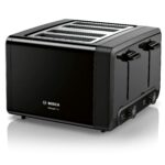 Bosch 4 Slot Stainless Steel Toaster DesignLine Plus TAT4P443GB with variable controls - Black
