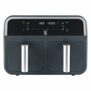 PROGRESS by WW EK5315WW 7.4 L Dual Air Fryer, Family Sized, Healthier Cooking, Digital LED Display, 6 Cooking Functions, Sync/Match Cook, Removable Non-Stick Trays, 2400 W