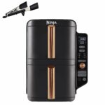 Ninja Double Stack XL Air Fryer, Vertical Dual Drawer Air Fryer with 4 cooking levels, 2 Drawers, 2 Racks, Space Saving Design, 9.5L