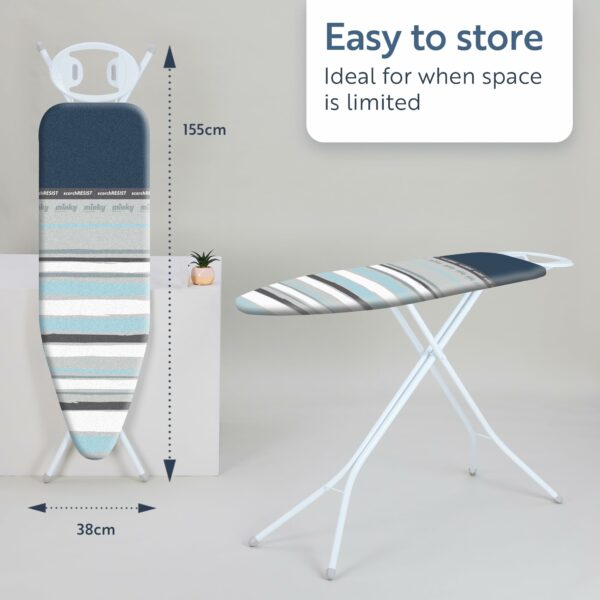 Minky Premium Ironing Board - Grey/Green - 122 x 38 cm