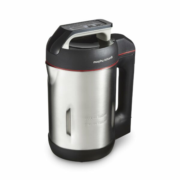 Morphy Richards Sauté & Soup Maker, 1.6L, 4 Settings, Smooth, Chunky, Juice, Blend Pause Function, Family Size, Non-Stick Coated Jug, Detachable Power Cord, Stainless Steel, 501014