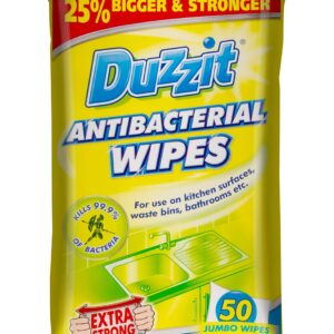 Duzzit Antibacterial Wipes, Pack Of 50