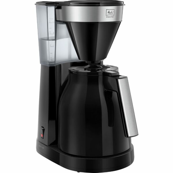Melitta Filter Coffee Machine with Insulated Jug, Easy Top Therm II Model, 1023-08, 1 liters, Black/Stainless Steel, 6763363