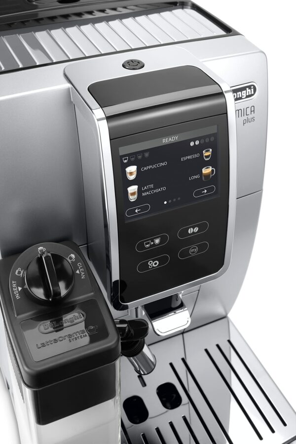 De Longhi Dinamica Automatic Coffee Machine Plus ECAM 370.70.SB, Bean-To-Cup, LatteCrema System, One Touch Technology