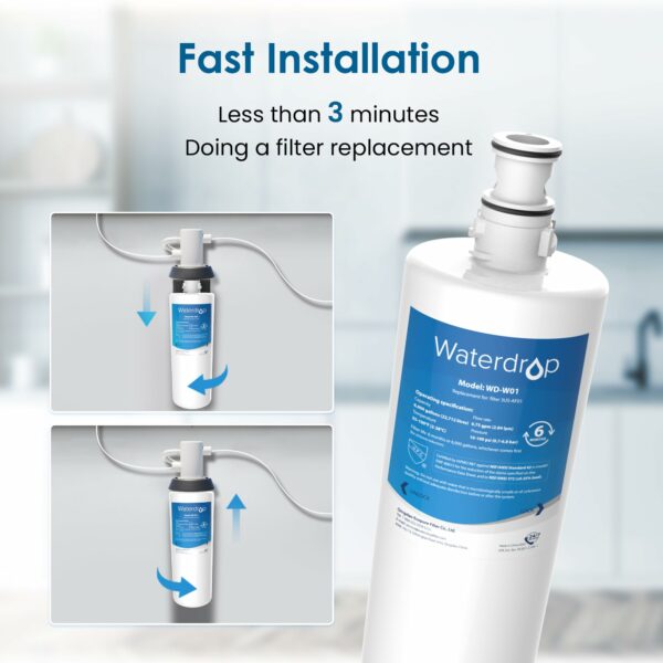 Waterdrop Water Filters Replacement for InSinkErator®, Compatible with InSinkErator® Hot Water Tap F701R, F-701R, 3US-AF01, HC-3300, GN-1100, 3M AP3-765S, 70020019835 (2)