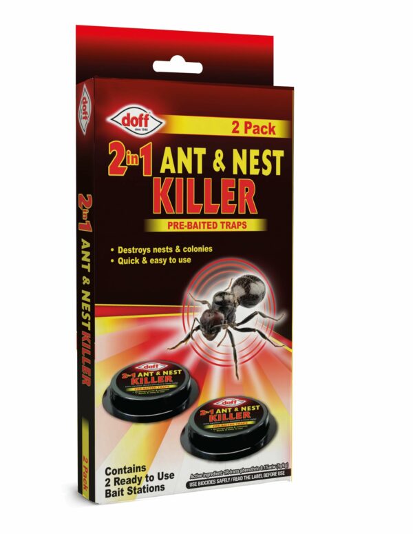 FERRIS | 2pk Ant Killer Bait Station Destroys Ants and their Nests | Ant Traps used Indoors, Kills Ant Colonies Use at Home & Garden | Strongest Control System - Clean and Easy to Use, Creates No Mess